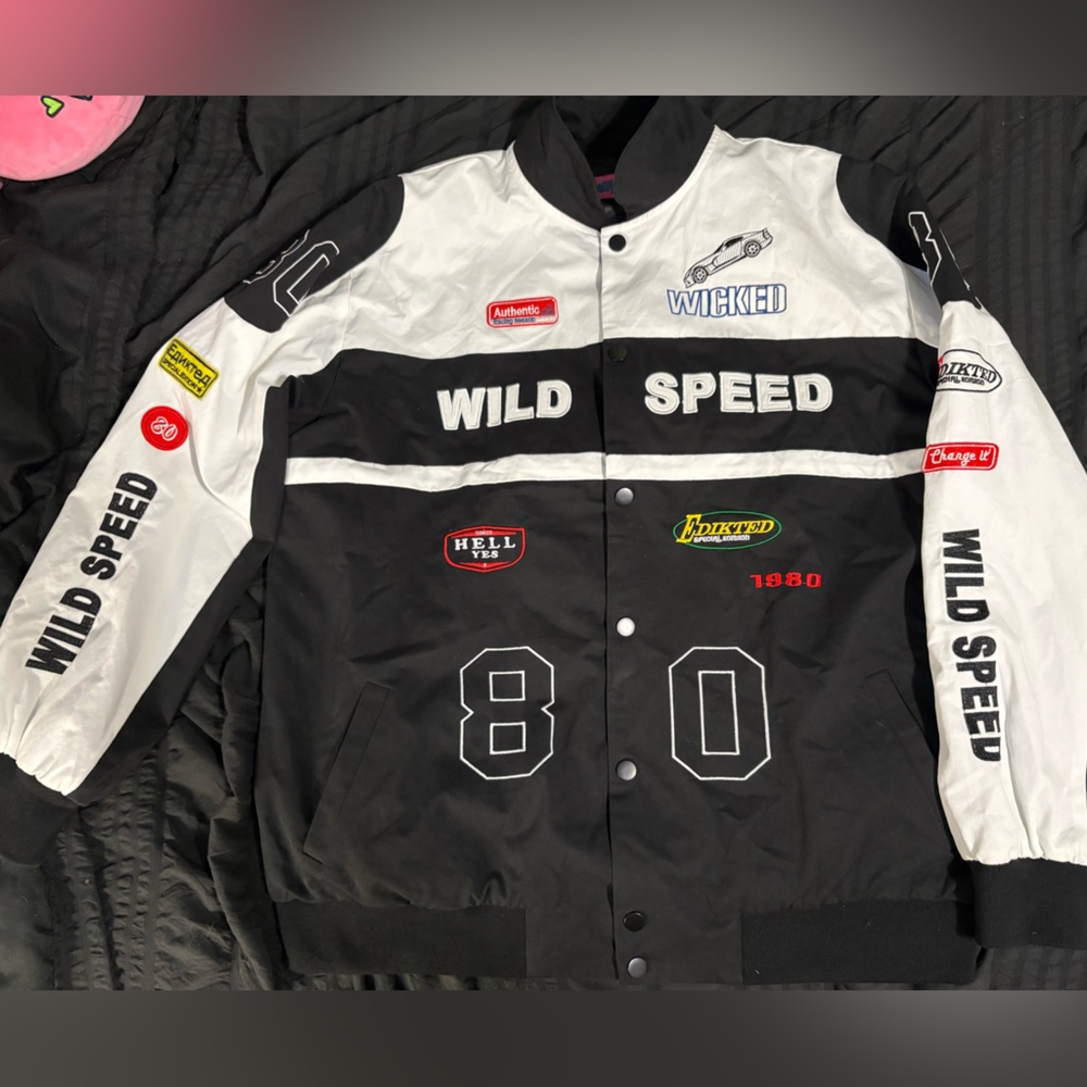 Edikted Motorcross/Nascar patch jacket